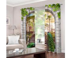 LIGAHUI 2er-Set blickdichte vorhänge Türöffnung 2X B140x H245cm Gardine Blickdicht 2 Stücke Thermo Vorhang Kinderzimmer Gardinen Junge Mädchen Vorhang Schlafzimmer