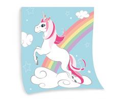 Close Up Einhorn XXL Fleecedecke, Kuscheldecke 200x220 cm, Flauschige Kinderdecke, Babydecke für Mädchen