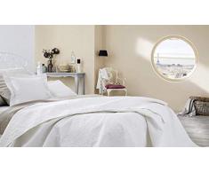 Ibena Nancy Tagesdecke 280x250 cm - Bettüberwurf weiß XXL, leichte Decke mit Steppmuster