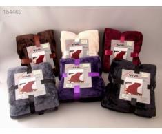 Kuscheldecke Microfaser Decke Flauschdecke Kaschmir Look 150x200 cm, SCHWARZ