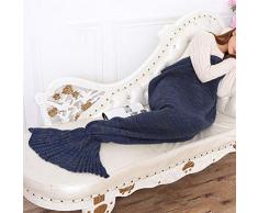 SONNIGPLUS Gestrickte Decke, Decke für Erwachsene, Wohndecken, Kaschmirdecke, Couchdecke, Warme Decke, Sofa/Büro/Reise,Grey-B-180x90CM