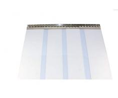 PVC Streifenvorhang, Lamellenvorhang 300x3mm 1,25 m breit, komplett vormontiert, transparent, als optimaler Wind und Wetterschutz (Höhe 1,50 m)