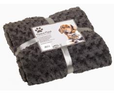 Nobby Kuscheldecke Fleece Plaid Super Soft, 100 x 150 cm, grau