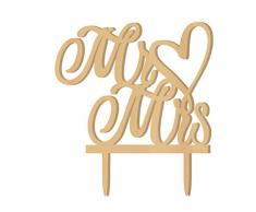 BESTOMZ Kuchendeckel Hochzeit Kuchen Topper Cake Topper Kuchendekoration (Holz Farbe)