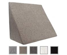 Der Fantastische XL Keil für Wohn- und Schlafzimmer, Lesekissen, Relaxkissen, Rückenlehne, Schwangerschaftskissen, Stillkissen // Keilkissen zum Liegen und Sitzen (5 Farben zur Auswahl) (Hellbraun)