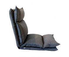 Rebecca Mobili Sitzkissen, Thaikissen für Meditation Yoga, Meditationskissen, Hellgrau, Metall Stoff, Polyester, Wohnzimmer Terrasse – Maße: 70 x 56 x 70 cm (HxLxB) – Art. RE6193