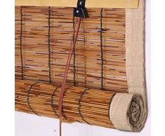 JU FU Rollo Bambus Vorhang - hochwertige Reed Heben Dekoration Rollo Retro wasserdicht und Mehltau ökologische Sonnenschirm Partition Vorhang 3 Farben - mehrere Größen @