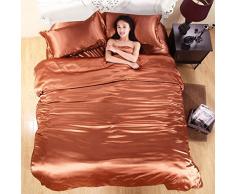 JIUMGNAGFHNMOPL Pure Color Seide/Tencel Silk Sheet/Quilt Cover/Einzel-doppel-Quilt/bettwäsche-Q 120x200cm(47x79inch)