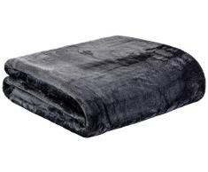 Brandsseller Hochwertige Kuscheldecke - Cashmere Feeling, Wohndecke, Microfaser, Tagesdecke (Anthrazit)