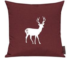 Kissenhülle für Auserwählte! Sofakissen Motiv Weihnachten Rentier, Farbe rot