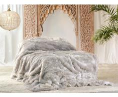 Wohnen & Accessoires GmbH & Co. KG Felldecke, Webpelzdecke Zobel grau (Fell-Tagesdecke 240x260cm)