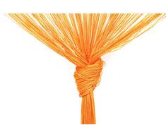 Deichflausen Fadenstore, 100 x 200 cm, Fadengardine, Fadenvorhang, Raumteiler, Gardinen, orange