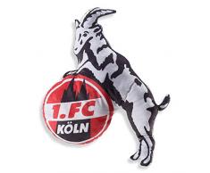 1.FC Köln Kissen Logo, Plüschkissen Hennes Schmusekissen, Zierkissen, Kuschelkissen - Plus Lesezeichen I Love Köln