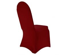 Stuhlhusse Stretch beinfrei mit Ausschnitt Arch, bügelfrei, Stuhlbezug, Stuhlüberwurf, Universal viele Farben (Bordeaux)