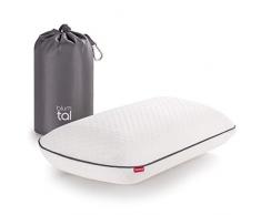 Blumtal Visco-Schaum Reisekissen Memory Foam - Reise Nackenkissen mit Tasche, komprimierbar, ideales Camping Kopfkissen, 42x23x11cm