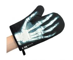 MUSTARD - X-Ray Ovenglove I Hitzebeständiger Ofenhandschuh I Handschuh für den Ofen I Hundschuh zum Kochen, Backen, Grillen I Besonderer Topflappen I Lustiges BBQ-Zubehör I Röntgenblick - Schwarz