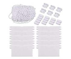 Without brand LMY-BYCPJ, 1set Clips Fenster Vorhang Ersatz Vertikal-Lamellen Reparaturset Beschwerungsplatten Stecker Rollenkugelkette Zubehör Ersatzteile