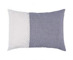 Glückspilz Namenskissen Babykissen I Elefant I mit Namen personalisiert I Geschenk zu Geburt, Taufe, Geburtstag I verschiedene Farben (Dunkelblau, 25 x 35 cm)