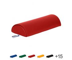 Sport-Tec Halbrolle Lagerungsrolle Lagerungskissen mit Kunstlederbezug 40x15x7,5 cm