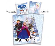Herding 4679008050 Bettwäsche Disneys Eiskönigin, Kopfkissenbezug, 80 x 80 cm und Bettbezug, 135 x 200 cm, Flanell/Biber