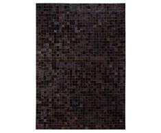 Luxor Living Teppich Rinderfell Fell Patchwork Fellteppich rechteckig, Größe:120 x 180 cm, Farbe:Dunkelbraun