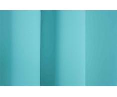 Vorhang Gardine blickdicht Dim out, Kräuselband, Farbe: türkis, Größe: 220/145 cm (HxB), Einzelschal, Übergardine Türvorhang Kälteschutz Verdunkelungsgardine