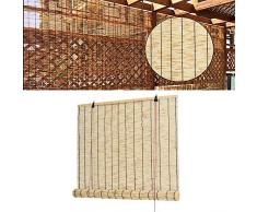 XYNH Bambusrollo Raffrollo-Beschattung, Sonnenschutz-Bambusrollo Seitenzug Fenster Rollos-Geeignet Für Drinnen Und Draußen-Holzrollo Für Fenster