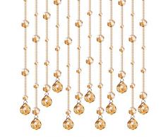 ZYCLSSRV Crystal perlenvorhang,Dekorative tür zeichenfolge Vorhang perlen Champagner -B 47inch