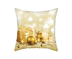 LILIHOT Gold Frohe Weihnachten Kissenbezüge Nordic Sofa Kissenbezug Home Decoration Autositzkissen Bettwäsche Kissen Schlafzimmer Wohnzimmer Polyester Weihnachtskissen Kissenhülle