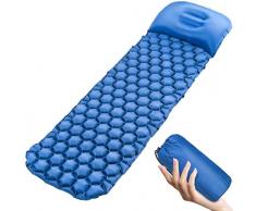 N/L Aufblasbare Schlafmatte, selbstaufblasende Matte Ultraleichte Campingkissen-Rollkissen-Schlafbettmatratze