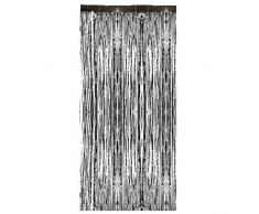 Vorhang Schwarz Metalic Streifenvorhang Türvorhang Raumdekoration Party Deko - 2m