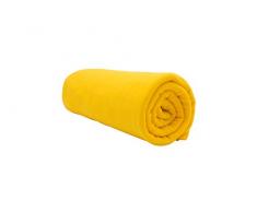 ZOLLNER® hochwertige Polar-Fleece-Decke / Kuscheldecke / Wolldecke / Wohndecke / Plaid 130x170 cmgelb, in weiteren Farben erhältlich, direkt vom Hotelwäschespezialisten, Serie Ambiente