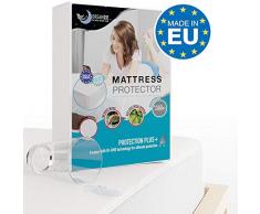 Dreamzie - Matratzenschoner 90 x 200 cm Wasserdicht - Atmungsaktive Matratzenauflagen 100% Baumwolle - Matratzen Topper Anti-Allergisch, Anti-Milben & Hygienischer - 15 Jahre Garantie