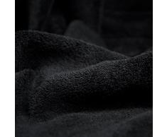 CelinaTex Quebec Kuscheldecke XXL 200 x 220 cm schwarz Coral Fleece Tagesdecke Mikrofaser Sofadecke federleicht