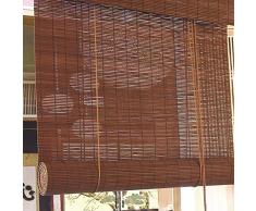 LNDDP Bambus Vorhang-Holz Rollos-Sonnenschutz/Isolierung/Feuchtigkeit-Bambus Raffrollos-Keine Bohrung Natürliche Raffrollo-Anpassbare Größe