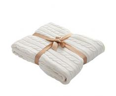 Goldbeing Kuscheldecke Strickdecke kuschelig, Handgemachte Strickdecke Platzdecke Wohndecke Tagesdecke Überwurf Decke für Bett & Sofa, Couch, Bank, Stuhl,120x180cm, Mollig Warm,Mehrfarbig