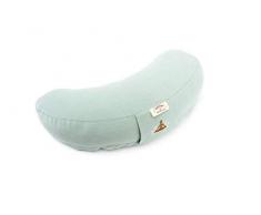 sei Design Halbmond Yogakissen Meditationskissen mit Buchweizenschalen-Füllung (Mint)