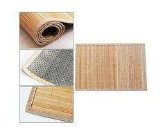 WM Homebase Badematte Saunamatte Fußmatte mit Rutschfest aus Bambus für Bad und Wohnzimmer 45x30cm