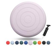 BODYMATE Ballsitzkissen Comfort inkl. Pumpe Rose-Gold 33cm Durchmesser - Balance-Kissen, Sitzballkissen, Luftkissen, Balance Pad - Core-, Fitness-, Reha-, Koordinations- und Rückentraining