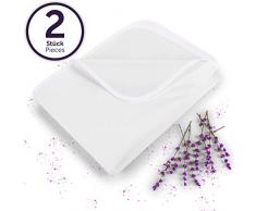 Blumtal 2er Set Wasserdichter Matratzenschoner 180 x 200 cm - atmungsaktive Matratzenauflage, Matratzenschutz ohne Knistern