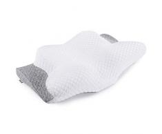 Misiki Orthopädisches Kissen Nackenkissen Ergonomisches Kissen für Nacken und Schulter Schmerzen, Nackenstützkissen, Memory Foam Kopfkissen für Seitenschläfer Rückenschläfer und Bauchschläfer