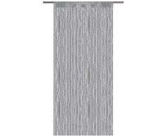 Arsvita Fadenvorhang Metallik-Optik mit Stangendurchzug, Türvorhang 140x250cm (Anthrazit)
