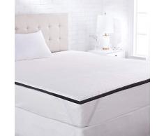 AmazonBasics - Bequeme Matratzenauflage mit Memory-Schaumstoff mit Bändern, 4 cm - 140 x 200 cm