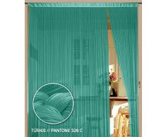 Fadenvorhang 150 cm x 300 cm (BxH) türkis