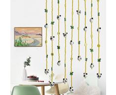 ZYCLSSRV Kinderzimmer aus Holz perlen Vorhang,Panda Modernen einfachen Cartoon-Stil Bead Vorhang-A