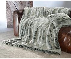 Wohnen & Accessoires Edle Premium Felldecke aus Webpelz Chinchilla 170x200cm