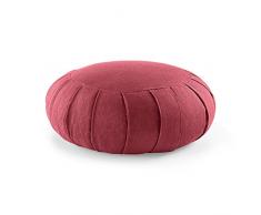 Lotuscrafts Zafu Meditationskissen Yogakissen Zen - Sitzhöhe 15cm - Yoga Zafukissen mit Dinkelfüllung - Bezug aus Bio-Baumwolle - GOTS Zertifiziert