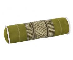 Handelsturm Thaikissen Nackenrolle 50x13 mit Füllung aus Kapok Yoga Bolster Yogakissen Rolle Feste Kissenrolle (Thaimuster bambusgrün)