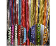 Vidillo Fadenvorhang, Fadenvorhang Glitzer Weiss 100 x 200 cm Wandvorhang Schaufensterdekoration, Dekorative Gardine Raumteiler Fliegenschutz für Hochzeit,Café,Restaurant (Gefärbt)