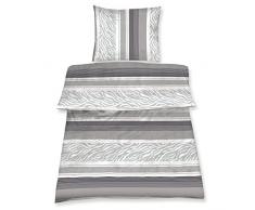 Unbekannt Microfaser-Bettwäsche Basic - Taupe - Animal - 135x200 cm